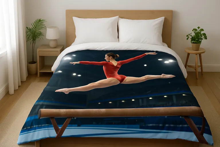 Dekbedovertrek voor turnliefhebbers: breng de energie van de turnvloer naar je slaapkamer